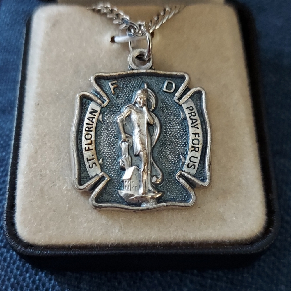 St. Florian Saint for Firefighters Necklace